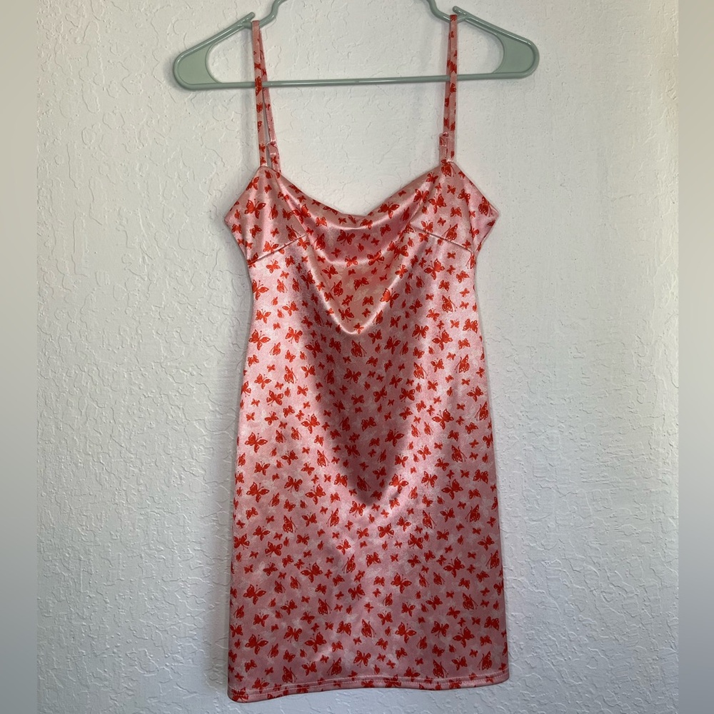 Urban Outfitters Pink and Red Butterfly Dress